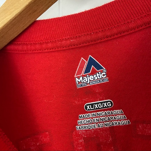 Washington Nationals MLB Jayson Werth #28 Red T Shirt Crew Neck Mens XL BASEBALL - Picture 5 of 12